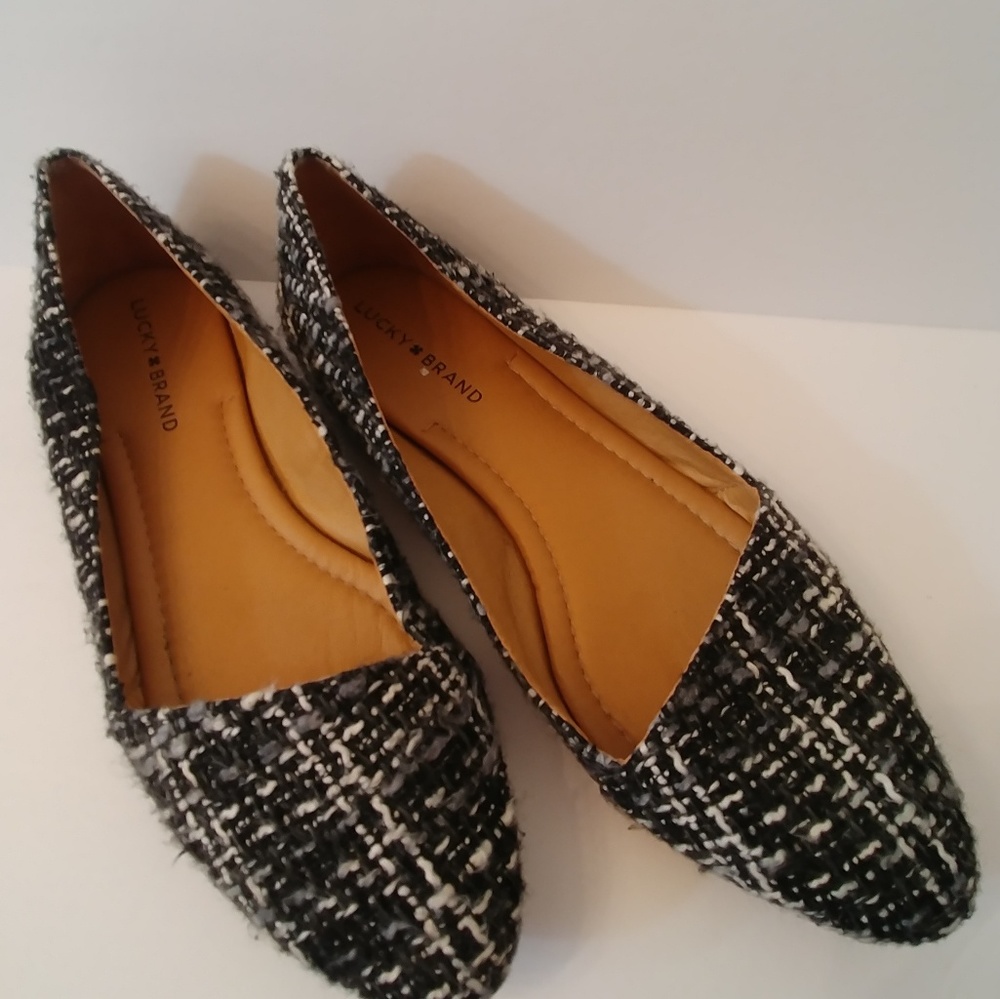SALE 💲Lucky Tweed Archh Flats 9.5M Brindle Boucle